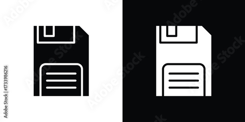 Floppy disk icons set. vector icons designed in filled style