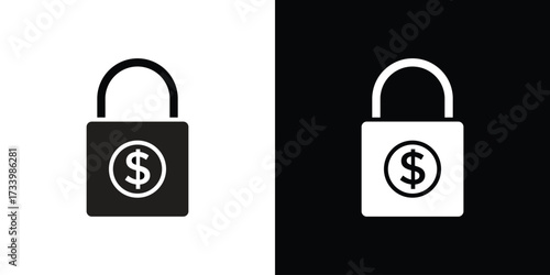 Fixed price icons set. vector icons designed in filled style