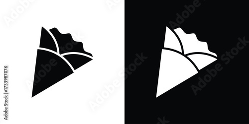Crepe icons set. vector icons designed in filled style