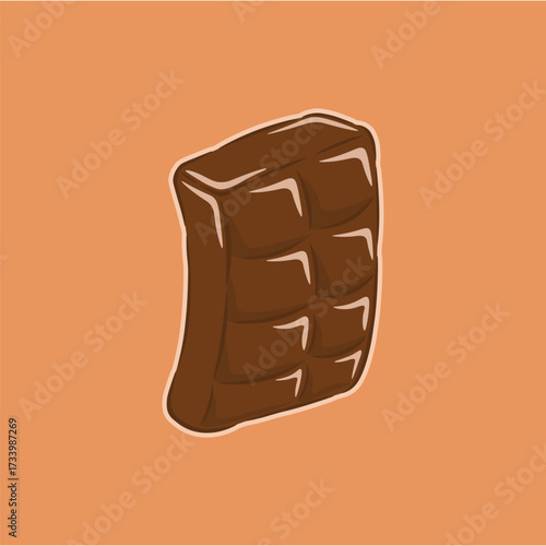illustration of chocolate bar, dark chocolate, chocolate snack, sweet chocolate