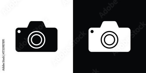 Camera icons set. vector icons designed in filled style
