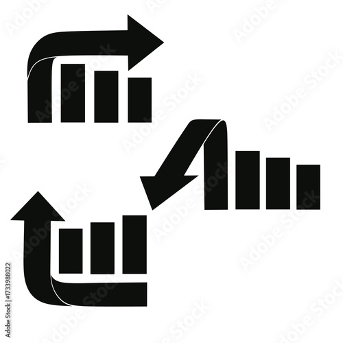 Sillhouette arrow growth design vector,arrow growth vector illustration,arrow growth sillhouette image,arrow growth vector stock on white background 