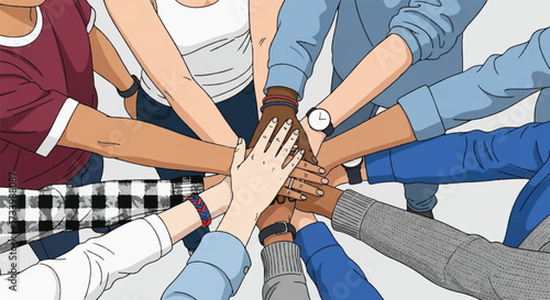 Unity and Collaboration Hands Joined Together
