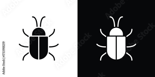 Bug icons set. vector icons designed in filled style