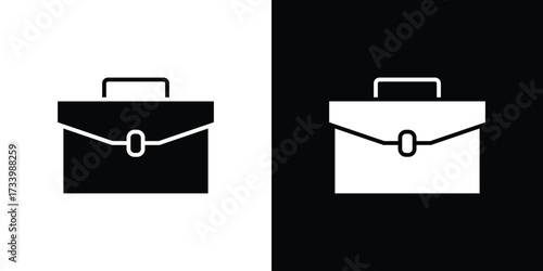 Briefcase icons set. vector icons designed in filled style
