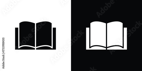 Book icons set. vector icons designed in filled style