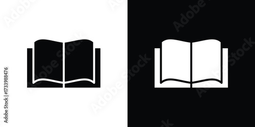 Book icons set. vector icons designed in filled style