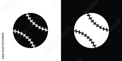 Baseball icons set. vector icons designed in filled style