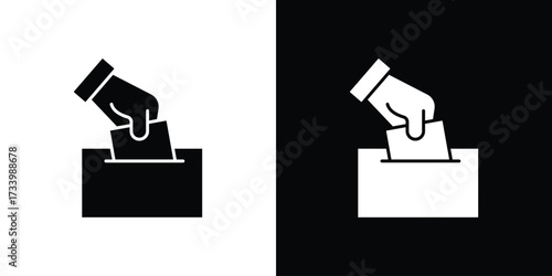 Ballot icons set. vector icons designed in filled style