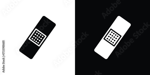 Band aid icons set. vector icons designed in filled style