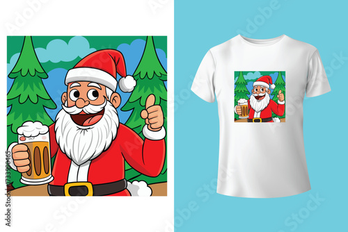 Merry christmas t shirt design.