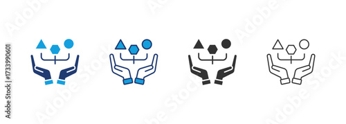 Assortment Icon Set Multiple Style Collection