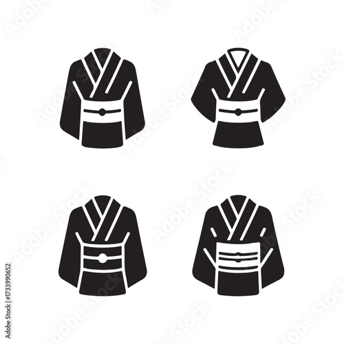 Kimono Obi Style Solid Fashion Icons