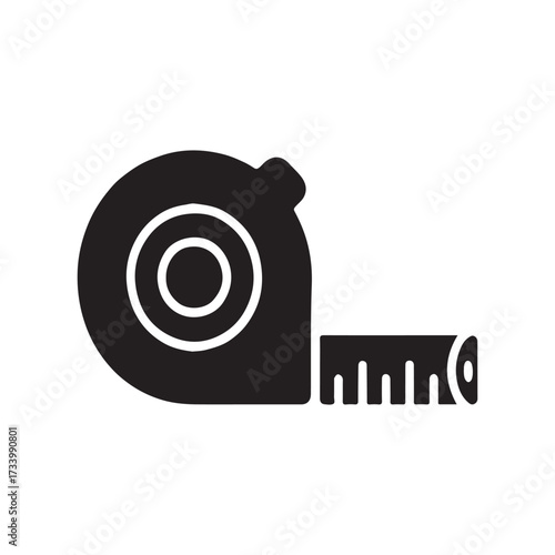 Measuring Tape Rolled Solid Sewing Icon