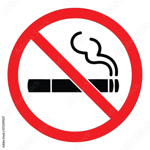 Vector art of no smoking sign