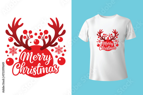 Merry christmas t shirt design.