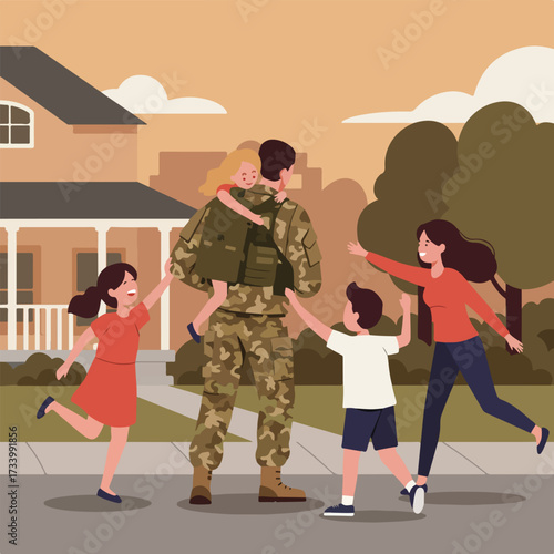 Soldier returns home to loving family
