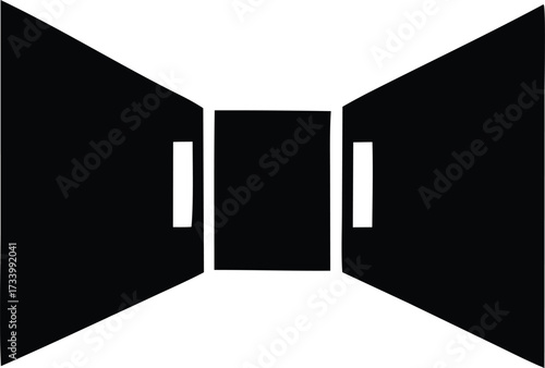 Classic bow tie silhouette icon simple formal accessory symbol elegant clothing emblem for design and decoration