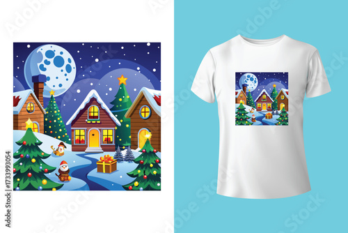 Merry christmas t shirt design.