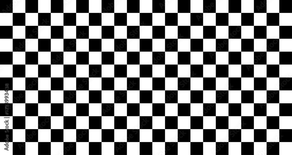 Fototapeta premium Vector of checkered flag background. flag of racing car. Black and white squares pattern. Vector illustration