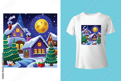 Merry christmas t shirt design.