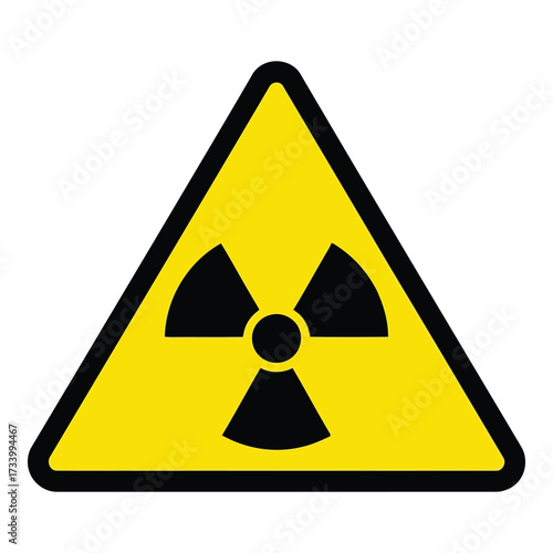 Vector art of radioactive symbol warning sign