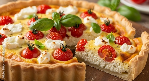Delicious Tomato and Goat Cheese Tart.
