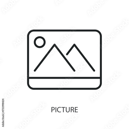 Picture thin line vector icons.
