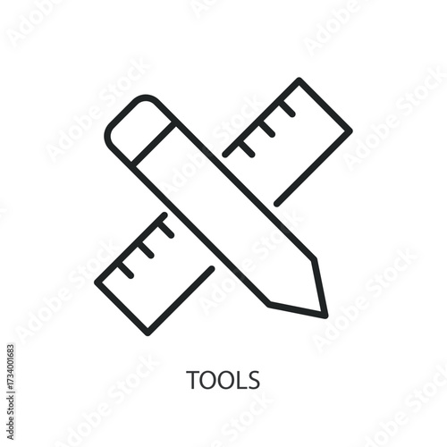 Tools thin line vector icons.