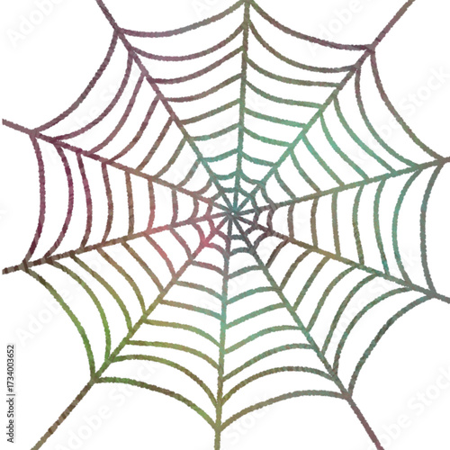 Spooky watercolor spiderweb design for Halloween