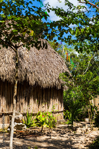 Coba pyramids archeological site in Mexico