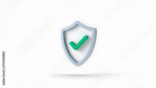 Green checkmark shield icon isolated on white background Free Download Green checkmark shield icon isolated on white background - GFXLoad