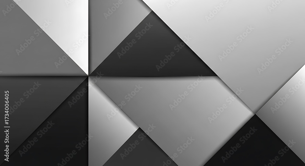 Obraz premium Abstract Geometric Pattern Background in Shades of Gray.