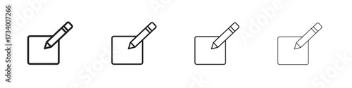 Edit icons designed in outline, line and stroke style