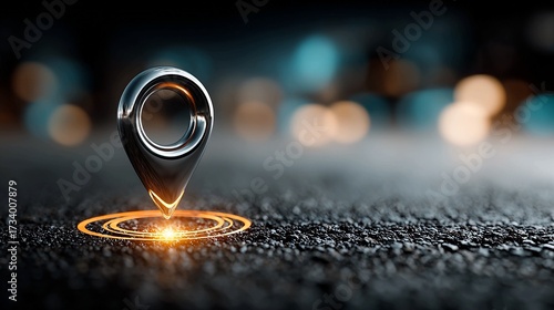 Digital world map locating a specific point to access perfect result