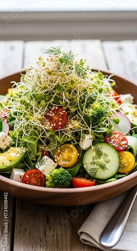 Delicious Healthy Salad with Vegetables.