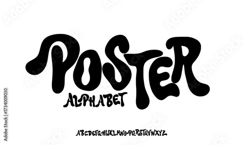 Elegant Font. Groovy Font. Graffiti Font. Creative Hand POSTER FONT.Drawn Uppercase. Street Art Classic Lettering Fashion Designs Typography modern serif decorative vintage concept vector illustration