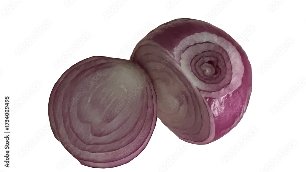 Fototapeta premium red onion on white background