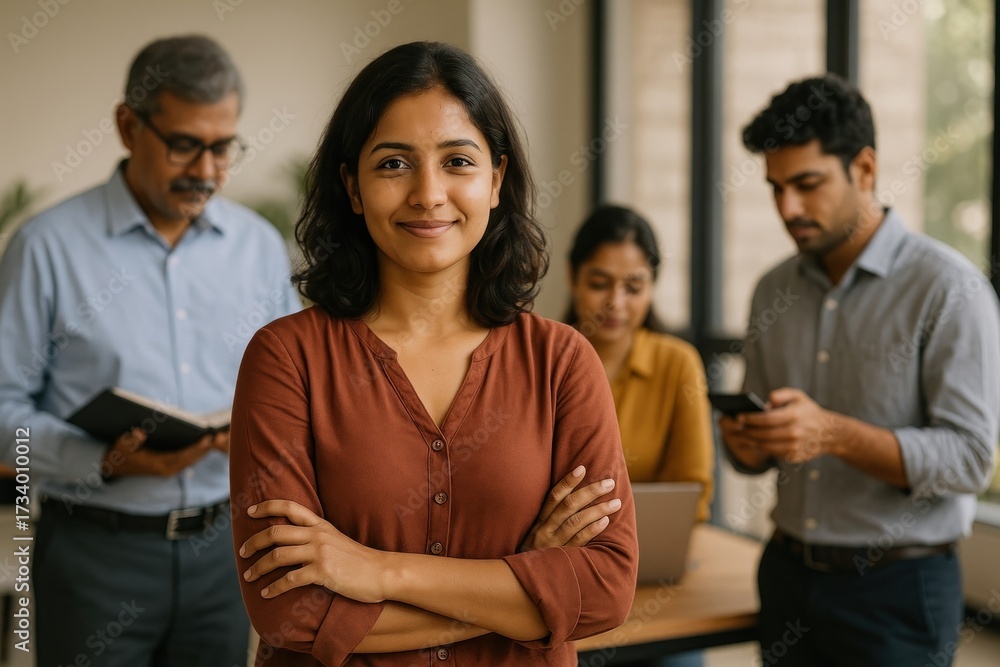 Obraz premium Confident diverse team collaboration