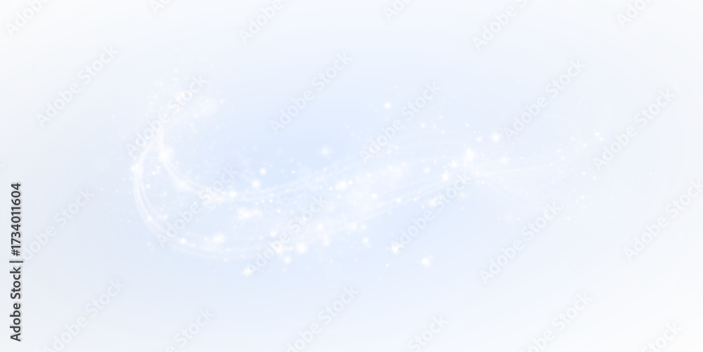 Fototapeta premium Beautiful Sparkling Light Effect Swirl PNG Overlay set against a Blue Background for Various Digital Design Projects