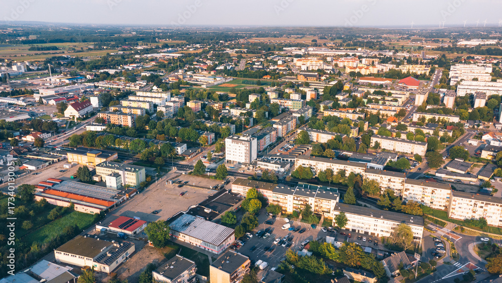 Fototapeta premium Turek Town From Above, Poland.