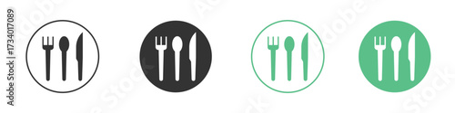 Utensils icons concepts. black sign set
