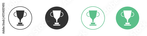 Trophy icons concepts. black sign set