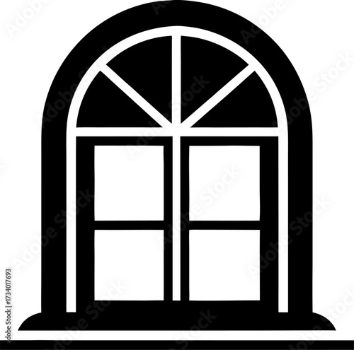 window silhouette black icon