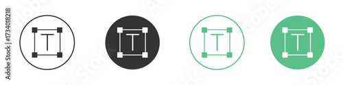 Text icons concepts. black sign set