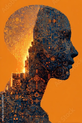 Mindscape - A Fusion of Cityscape and Human Consciousness.