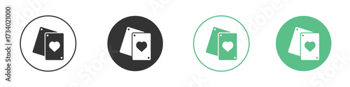 Playing cards icons concepts. black sign set