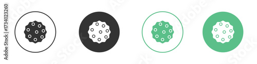 Massage ball icons concepts. black sign set
