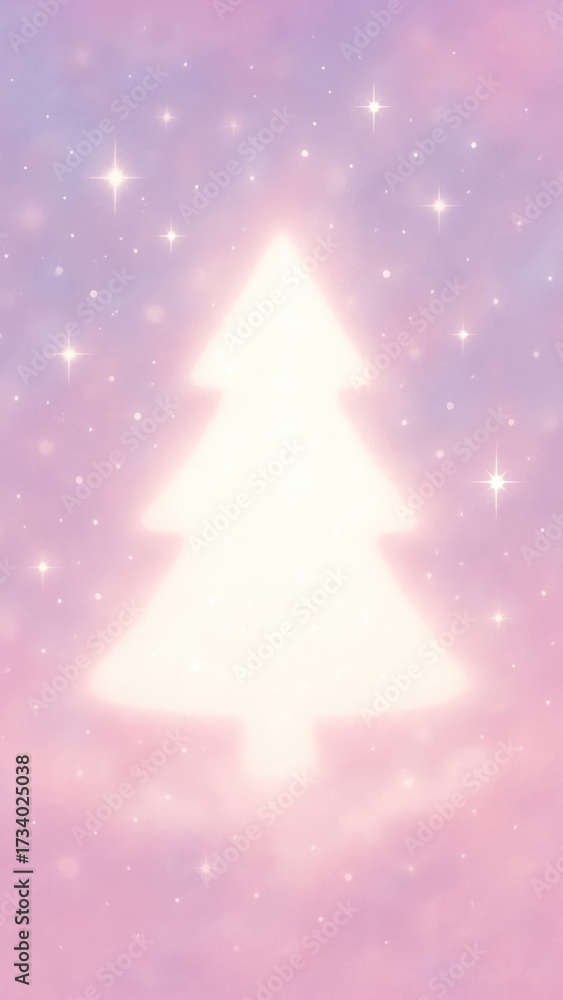 Fototapeta premium Dreamy pastel Christmas tree.