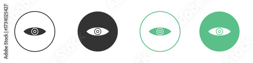 Eye icons concepts. black sign set